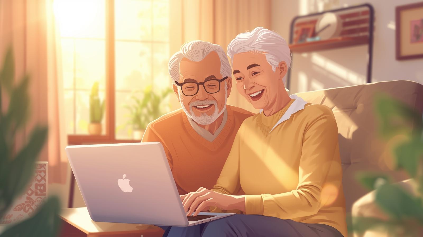 PCでAIツールを使うシニア